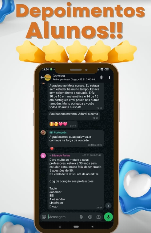 Print da conversa no WhatsApp com o depoimento de Ricardo.